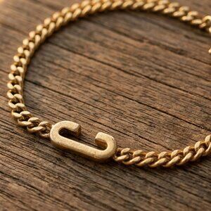 Gorjana Gold Wilder C Initial Charm Bracelet